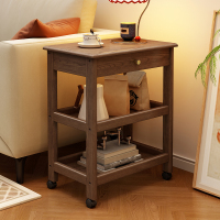 实木边几家用可移动茶几小推车客厅多功能置物架床头侧边柜小桌子