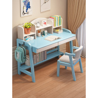 儿童学习桌中小学生写字桌椅子套装家用男女孩卧室可升降实木书桌
