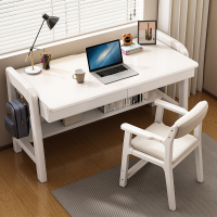 家用实木书桌卧室简约电脑桌书房儿童学习桌可升降中小学生书桌