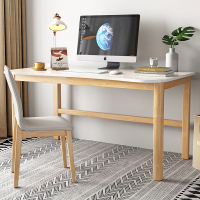 全实木电脑桌家用书桌卧室办公桌椅简易初中小学生学习写字小桌子