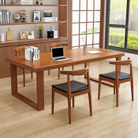现代简约实木大板书桌办公电脑桌图书馆学习写字桌家用书房阅读桌