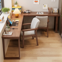 实木书桌40cm宽学生家用双人长条桌大板学习桌小户型阳台电脑桌