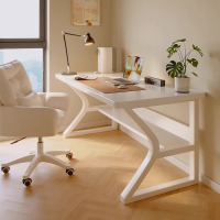 双人电脑桌台式书桌学生家用学习桌小户型卧室简约现代白色办公桌