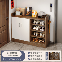 实木色鞋柜家用进门口楼道外入户收纳经济型小户型2022新鞋架