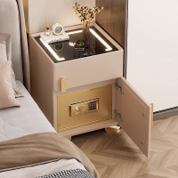 智能床头柜保险箱一体简约现代可充电多功能家用防盗保险柜收纳柜
