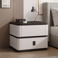 智能松木床头柜轻奢高级感密码锁简约现代卧室落地款床边柜