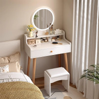 梳妆台现代简约卧室化妆桌化妆台小户型2024新款出租房轻奢梳妆桌