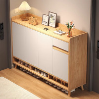 鞋柜家用门口新款2024实木色收纳柜体入户大容量多层鞋架子