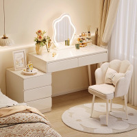 梳妆台卧室现代简约小型化妆台镜小户型网红化妆桌出租房用梳妆桌