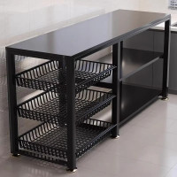 新款厨房置物架落地多层收纳架子多功能家用烤箱蔬菜架货架储物架