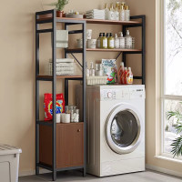 洗衣机上方架子置物架波轮滚筒翻盖上面的储物架卫生间阳台收纳架