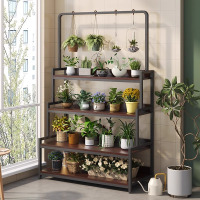 花架置物架阳台花架子客厅落地式铁艺阶梯式多层植物多肉花盆托架