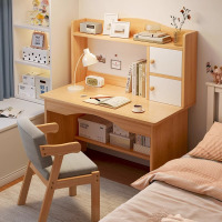 儿童学习桌书桌书架一体家用电脑桌写字桌小学生写作业的桌椅套装