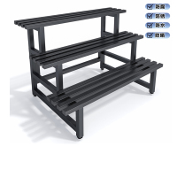 阳台不锈钢花架子铁艺阶梯落地式多层多肉客厅置物户外装饰花盆架