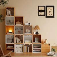 自由组合格子柜玩具收纳柜柜子储物柜楼梯下阶梯柜小书柜书架