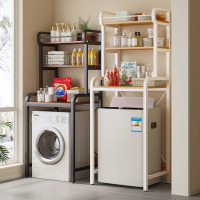 化妆室洗衣机置物架浴室厕所马桶置物架滚筒落地阳台上方收纳层架子