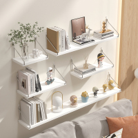 免打孔墙壁置物架墙上床头挂墙路由器放置架宿舍收纳免钉悬空书架