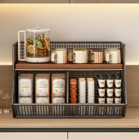 中古风水杯子置物架茶杯架子茶具放置架咖啡吧台餐桌上收纳盒