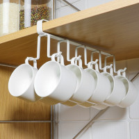 创意水杯架家用玻璃茶杯倒挂置物架免打孔咖啡马克杯悬挂收纳架