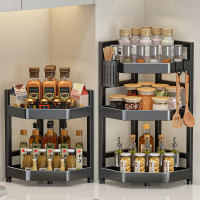 厨房台面置物架墙角转角调料品调味料收纳架家用多功能多层三角架