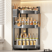 厨房置物架多功能台面转角调味罐架品收纳层架子家用灶台空间利用神器