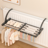 暖气片置物架暖气上方的晾衣架可调节免打孔晾晒神器卫生间晾衣杆