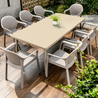 室内外桌椅五件套奶茶店餐椅别墅北欧网红户外休闲桌椅庭院露天