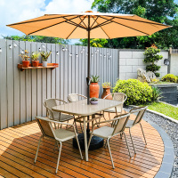 户外休闲桌椅带伞藤椅三件套室外椅子露天台休闲阳台防晒庭院桌椅