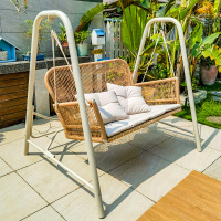 户外秋千摇椅庭院别墅院子 摇椅阳台室外休闲吊椅家用别墅荡秋千