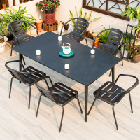 北欧户外桌椅庭院花园露天咖啡厅铁艺室外网红休闲奶茶店民宿餐桌