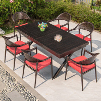 户外铝合金桌椅组合庭院花园桌椅露天露台阳台室外休闲简约桌椅