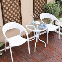 阳台三件套藤椅露台休闲靠背庭院花园户外桌椅组合流行桌椅小茶几