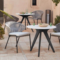 北欧户外家俱绳编庭院休闲创意藤椅样品屋展示中心花园别墅设计师桌椅