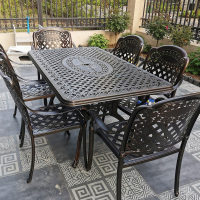 户外铸铝桌椅别墅庭院花园休闲室外露天阳台露台外摆院子里的桌椅