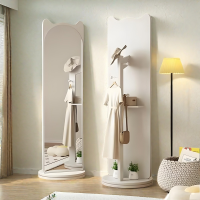 全身镜家用卧室落地试衣镜入户衣帽架一体穿衣镜可旋转挂衣架镜子