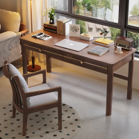实木书桌80cm加高电脑桌家用北欧小户型书房写字桌卧室简约写字台