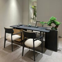 新中式茶桌2024新款高端禅意实木茶台茶室办公室客厅简约泡茶桌