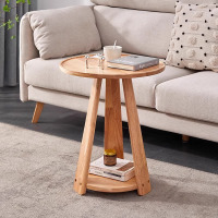 沙发边几客厅家用茶几极简实木小圆桌阳台置物小茶桌卧室床边边桌