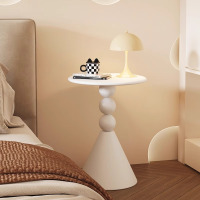 轻奢边几铁艺小圆桌客厅家用创意茶几卧室床头边柜小户型置物桌子