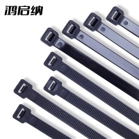 鸿启纳 尼龙扎带自锁式强力塑料捆绑扎带黑色23122511 7.6mm*150mm (100根/包)
