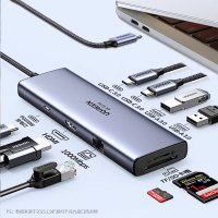 绿联Type-C扩展坞15375HDMI转接头4K60Hz拓展坞投屏千兆网口读卡USB3.0