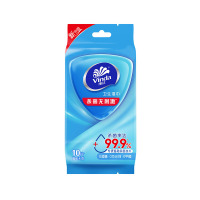 维达杀菌卫生湿巾 10片5包湿纸巾 独立包装成人男女免清洗可擦私处便携消毒湿巾