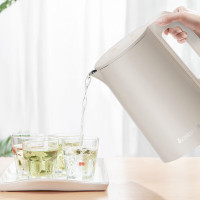 志高烧水壶电热水壶 电水壶双层防烫2L大容量家用烧水壶304不锈钢内胆大功率快速烧水WM817