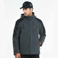 TFO三合一抓绒衫内件保暖外套冲锋衣6622163男款炭灰色 3XL