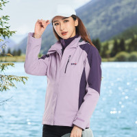 TFO三合一抓绒冲锋衣女款丁香紫 XL