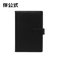 伴公式B1298 25K 80页/本 PU仿皮搭扣笔记本 黑色