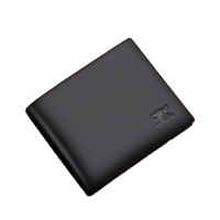 七匹狼 钱包男士新款短款真皮青年皮夹子男式钱夹 3A0854141-01（ 黑色）