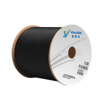 维斯科 VasW-C6-58BK2 0.58mm六类4对非屏蔽双护套室外网线 305.00米/卷(计价单位:卷)黑色