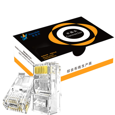 维斯科 Vas-C6-SJT 六类非屏蔽水晶头 100个/包(计价单位:包)透明