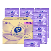 维达V2880-B 棉韧M码抽纸3层100抽24包-箱装